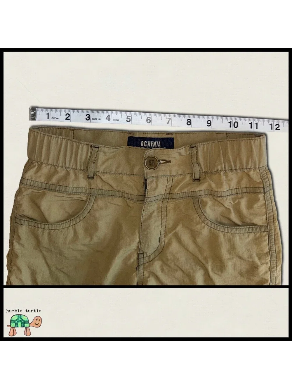 OCHENTA Boys Quick Dry Cargo Shorts | Elastic Waist | Size 5 | EUC